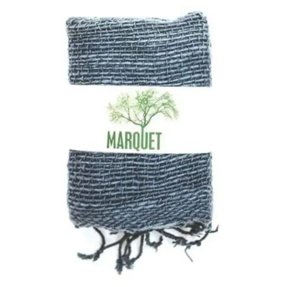 Marquet Slate Charcoal Free Weave Cotton Scarf NWT